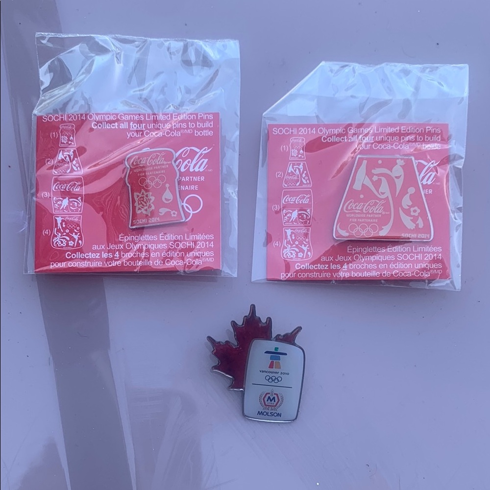 Coca-Cola and Molson Olympic Pins